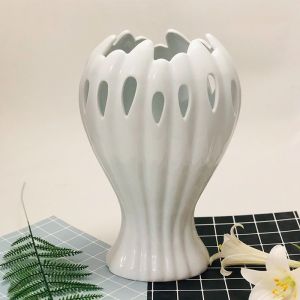 Lọ cắm hoa  28 cm dáng bàn tay phật men hỏa biến cắm hoa ngày tết siêu đẹp