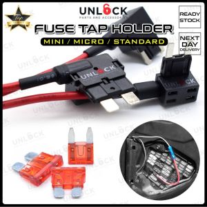 UNLOCK🔓 1 Pcs Mini Micro Standard Blade Fuse Fius Tap Holder | Add A Circuit Line ATM APM Car Truck Automobile Automotive Car Accessories Aksesori Kereta