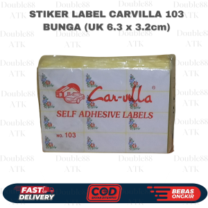 Stiker Label Carvilla 103 bunga (uk 6.3x3.2cm)