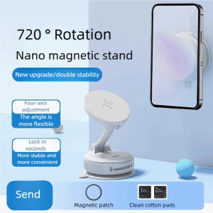 ToKerNew 2025 New Foldable Vacuum Adsorption Magnetic Car Phone Holder Suction Cup Dedicated Navigation Phone Holder