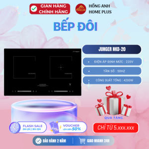 Bếp đôi điện từ hồng ngoại Junger NKD20 công suất 4200W một bên từ một bên hồng ngoại nấu nhanh
