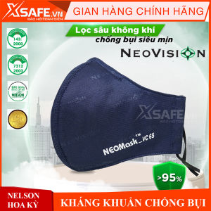 [HỎA TỐC] Khẩu trang hoạt tính Neomask VC65 chống bụi siêu mịn hơi hóa chất loãng kháng khuẩncó thể thao rời bộ lọc khi giặt