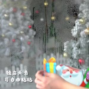 Decal Dán Kính Noel Giáng Sinh Tĩnh Điện 2 Mặt Cao Cấp Sticker Hình Ông Già Noel Cây Thông Bông Tuyết Decor Cửa Hàng
