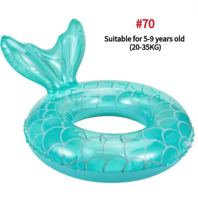 Mermaid Tail Pool Float Cute Mermaid Inflatable Pool Float Swimming Ring for Adult Child