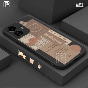 (Lokal Ready) Casing hp Vivo Y17S Y27S  Y36 4G Y36 5G Y27 5G Y02 Y02T Y12s Y16 Y35 Y22 Y22s Y21a Y11 Y12 Y12i Y15 Y15s Y02s Y01 Y20 Y20s Y12A Y17 Y91C Y1S Y93 Y95 Y19 Y71 Teh Susu Beruang Lucu Motif Kotak Simple Soft Case Cover
