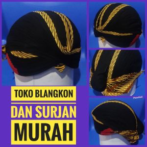 COD Blangkon lipat jogja jebeh hitam motif batik coklat
