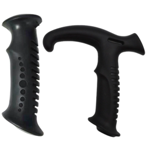 2Pcs Straight/Bent Handle Climbing Stick Head Trekking Rod Handle Adapters Walking Cane Grip for Climbing Outdoor