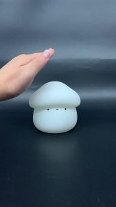 Mushroom Night Light Infant Sleep Aid Timer Kids Bedroom Led Lamp Luminaria Desk Lamp Table Light Warm White Anti Glare Eye Protection Fast Sleep Safe Usb Silicone Home Decor