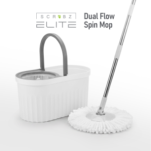 Scrubz Elite 360 Tornado Spin Mop Floor Cleaning Mop with Bucket