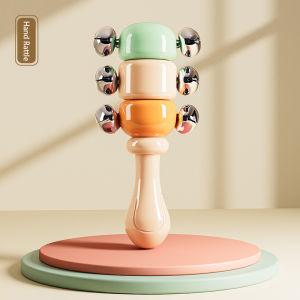 Orzbow Babys Hand Cranked Gripping Practice Rattle Hand Grip Newborn Sand Hammer Hand Grab Sensory Toys For 0-1-2 Years