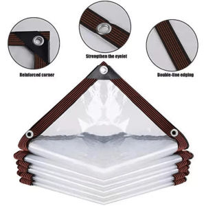 Transparent Tarps Waterproof Oilcloth 6X6M Tarp Thick Outdoor Plastic Balcony Car Truck Rain Cover