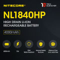 Nitecore NL1840HP Battery - 4000mAh 10A 18650 High Drain Protected Li-ion Rechargeable Battery -IPX6. 