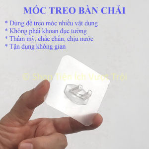 Móc dán treo bàn chải và nhiều vật dụng trong nhà tắm nhà bếp tiện lợi không khoan đục tận dụng diện tích tường-Tiện Ích Vượt Trội