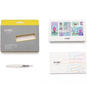 Màu Nước Dạng Viên Nén HIMI - Tặng Cọ Vẽ Giấy Vẽ