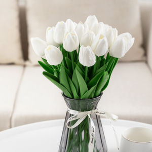 5pcs Tulip Artificial Flowers Real Touch Flowers Decoration Wedding Home Wedding Decoration
