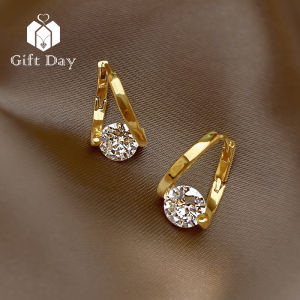 ต่างหูแบบดั้งเดิม24K Nasasangla Pawnable สำหรับผู้หญิงต่างหู Zircon Opal แบบกลมทองซาอุสำหรับ Kado Ulang Tahun Pacar