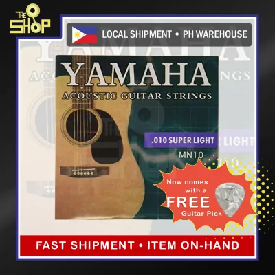 Acoustic Guitar Strings By YAMAHA | Complete 6pcs Full Set (.010 .014 .022 .027 .036 .047) Super Light | High Quality