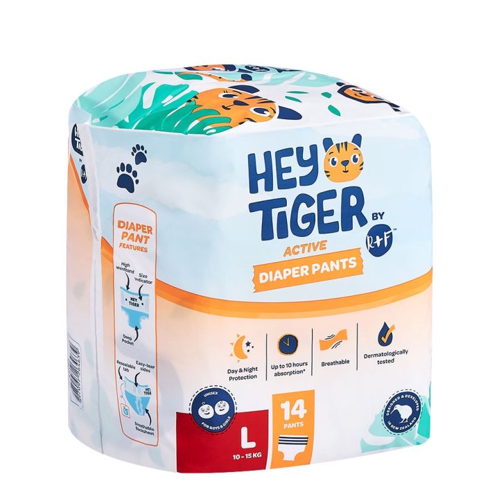 Hey Tiger Diaper Pants, Convenience Pack - Large, 14 Pads | Lazada PH