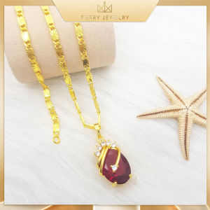 Dây Chuyền Nữ Titan Kèm Mặt Đính Đá Vòng Cổ Nữ Sang Trọng Bền Màu Cao Cấp D21M25D | Berry Jewelry