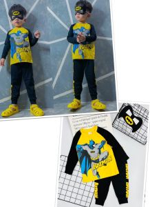 12-39kg bộ dài tay siêu anh hùng kèm mặt nạ cho bé trai thun coton 4 chiều mềm co giãn đẹp 125