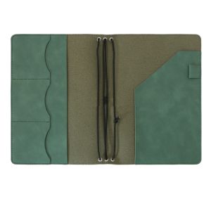 TURHA A5 Refillable Notebook Organizer Multifunctional Leather Loose Leaf Notebook Stationery Simple Book Protective Cover Office School Supplies