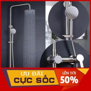 Hàng hót Giá siêu rẻ Sen cây tròn inox304 - KENISI sen cây tắm đứng nóng lạnh màu mờ bền bỉ
