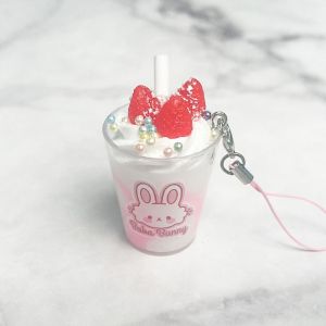 NPIQL Fruit Dessert Ice Cream Keychain Simulation Bag Pendant Food Keyring Creative Kawaii Mini Strawberry Keychain Bag Decorations