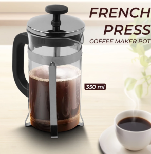 ALAT SEDUH PEMBUAT KOPI MANUAL FRENCH PRESS COFFEE PLUNGER MAKER 350ML