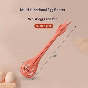 Multifunctional 3-in-1 Kitchen Egg *WHISK TONG* Manual Balloon Beater and Food Tongs Clip Tool ..