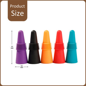 5 ชิ้น จุกปิดขวดไวน์ซิลิกาเจล มี 5 สี อย่างละ 1 อัน จุกปิดขวดไวน์ซิลิกาเจล แบบนิ่ม เป็นมิตรกับสิ่งแวดล้อม ใช้ซ้ําได้ คุณภาพดี