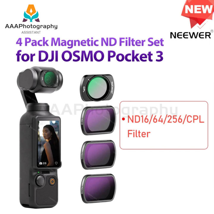 TELESIN ND Filter Set Für DJI Osmo Pocket 3 - ND16/32/64/256 Magnetisch