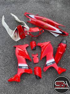 COVERSET ORIGINAL HLY YAMAHA 125z 125zr MERAH SABIT STICKER SIAP TAMPAL PERCUMA EMBLEM HONG LEONG