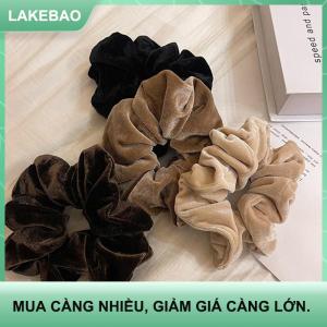 【LAKEBAO】 Cổ Điển Nhung Scrunchie Cô Gái Tóc Đuôi Ngựa Chủ Lớn Đàn Hồi Cao Su Tóc Sợi Dây Thừng Phụ Nữ Tóc Tie Mềm Mũ Nón Thời Trang Tóc Phụ Kiện