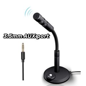 3.5mm/USB Wired Condenser Microphone for Computer PC Desktop Laptop Notebook Sound Recording Gaming Podcasting Microphones USB Wired Microphone