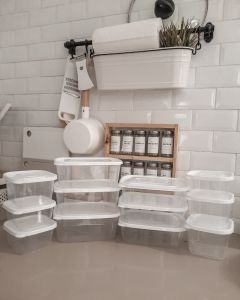 KONTAINER MAKANAN KULKAS FREEZER CALISTA RUMOI BENING WADAAH KOTAK PENYIMPANAN MAKANAN KULKAS SET FOOD PREPARATION BOX ORGANIZER SET KULKAS