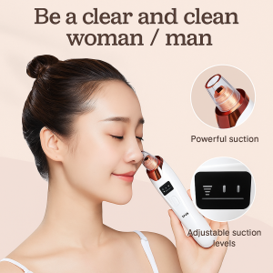 USB Rechargeable Blackhead Remover Vacuum Pore Cleaner with 5 Probes Electric Facial Acne Tool for Men and Women