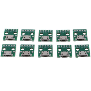 godessing 10pcs Micro USB to DIP ADAPTER 5Pin FEMALE CONNECTOR PCB Converter BOARD