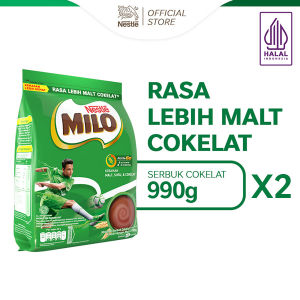 Nestlé MILO Activ-Go Susu Cokelat Pouch 990gr x2