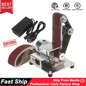 350W Electric Belt Machine Sander Sanding Grinding Polishing Machine Abrasive Belts Grinder DIY Polishing Cutter Edges