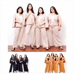 mella Casual Office Formal  Graduation Wedding Anniversary  Cape Blazer  and High Waist Pants Terno Set   fits up to large classy and elegant timeless classic  timeless piece casual office or party classic piece super kapal ng tela hindi kayo magsisi our