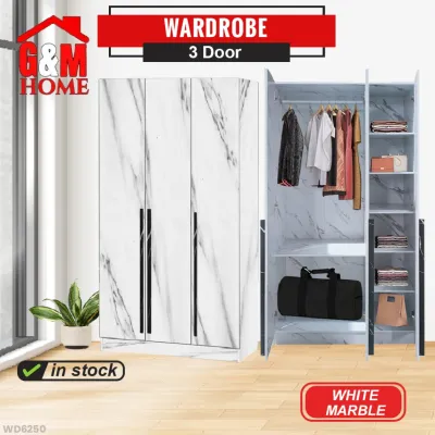 3 Door Wardrobe Almari Baju 3 Pintu Almari Pakaian Almari Murah Almari Ikea Wardrobe Cupboard Cabinet Kabinet Baju Moden