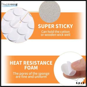 [liujinpeng] 100pcs 20mm Candle Wick Stickers Candle Making Round Sticker for Wax Fixed