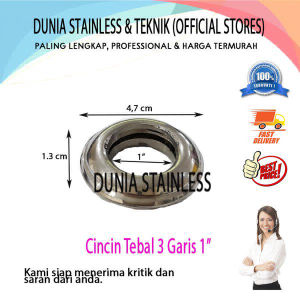 Cincin Tebal 3 Garis 1" ornamen hiasan pagar tangga