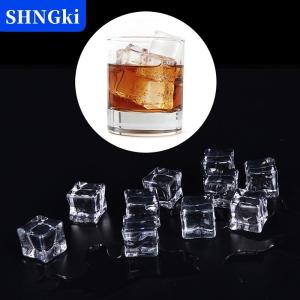 [COD] 🔥🔥🔥SHNGki 10PCS Pack Fake Artificial Acrylic Ice Cubes Crystal Clear 2 2.5 3cm Square