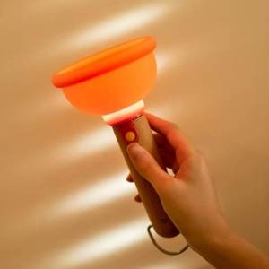 New Creative LED Wooden Toilet Night Light Bedroom Bedhead Dimmable Night Light USB Charging Childrens Bedroom Gift Night Light