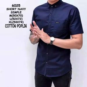 Kemeja Polos Pria Lengan Pendek Slimfit Kerja Casual Formal Distro Premium
