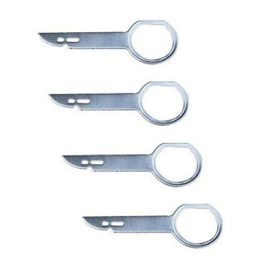 4 cái xe hơi phổ thông Player dụng cụ loại bỏ vòng chìa khóa tháo gỡ Kit xe đài phát thanh Bộ công cụ tháo lắp cho nhiều xe sửa chữa
