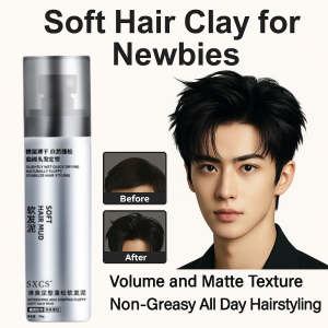 Strong Hold Hair Clay Wax 100g Matte Pomade for Men Ultra-Firm Styling Gel with Natural Finish Water-Resistant &amp Non-Greasy 发泥发蜡