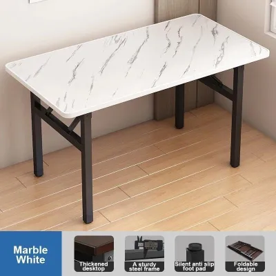 【VIDKHSY Store】Portable Foldable Table-Multipurpose Rectangular Wooden Desk Heavy Duty Computer Table Study Desk Coffee table for Home Office Conference