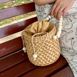 ขนาด กว้าง6นิ้ว สูง6นิ้วถูกที่สุดกระเป๋าสาน ผักตบชวา(กระเป๋าสานฟาง) กระเป๋าถือ น่ารัก ชิคๆคูล Straw bag SWEETYOU
